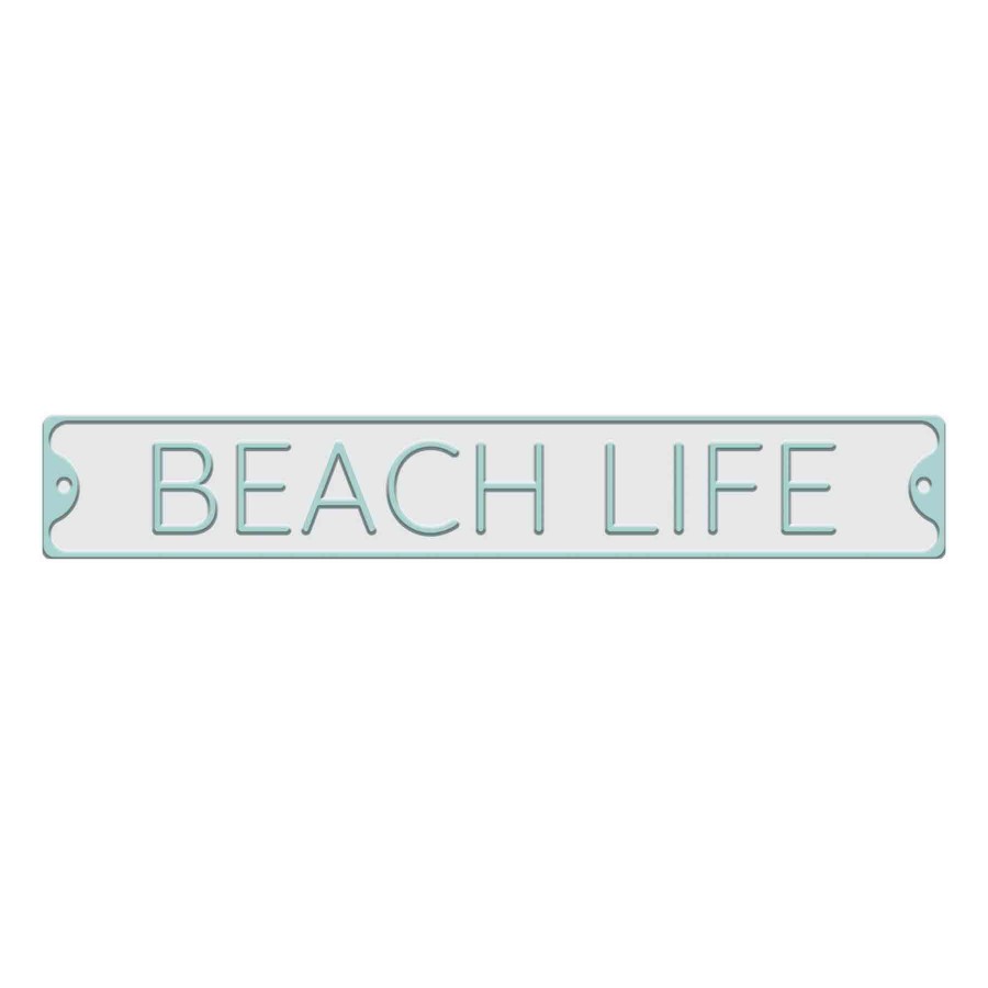 Wall Art * | Ty Pennington Metal Beach Life Hanging Sign, 38 Discount