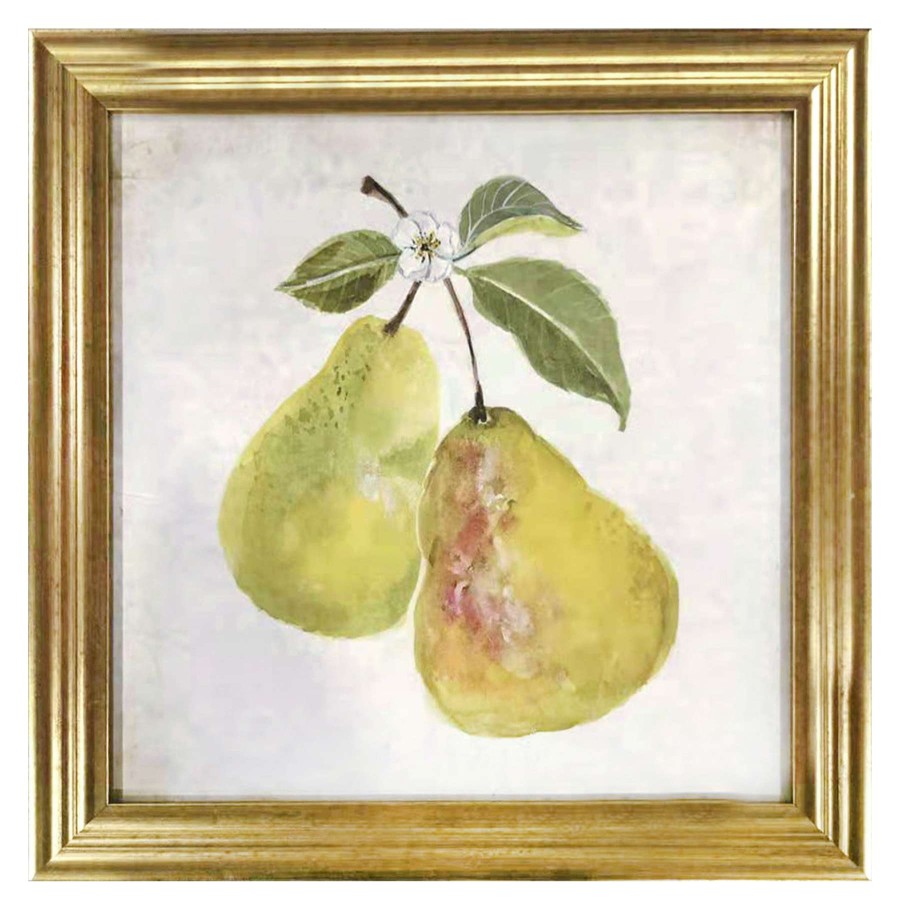 Wall Art * | Grace Mitchell Glass Framed Pear Print Wall Art, 14 Discounts Online