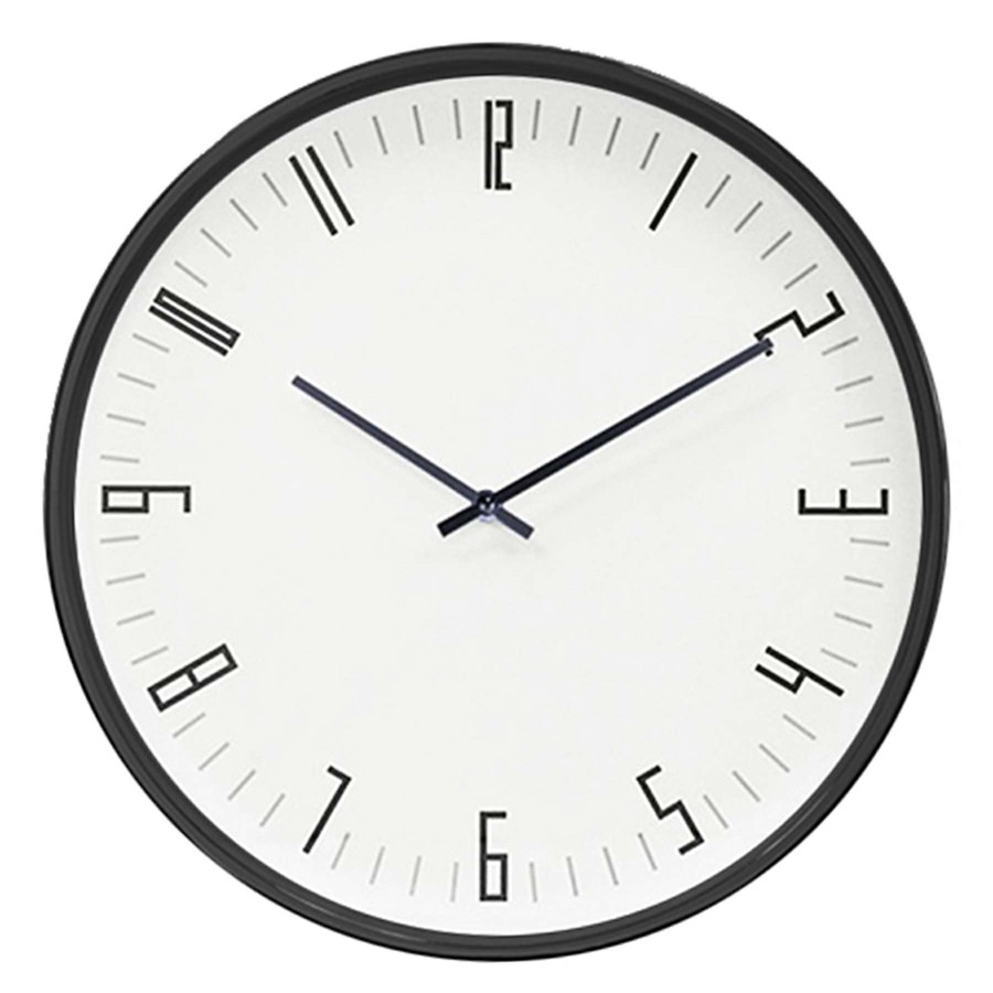 Clocks * | 14D Black White Accent Clock Exclusive Design