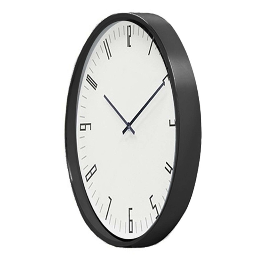 Clocks * | 14D Black White Accent Clock Exclusive Design