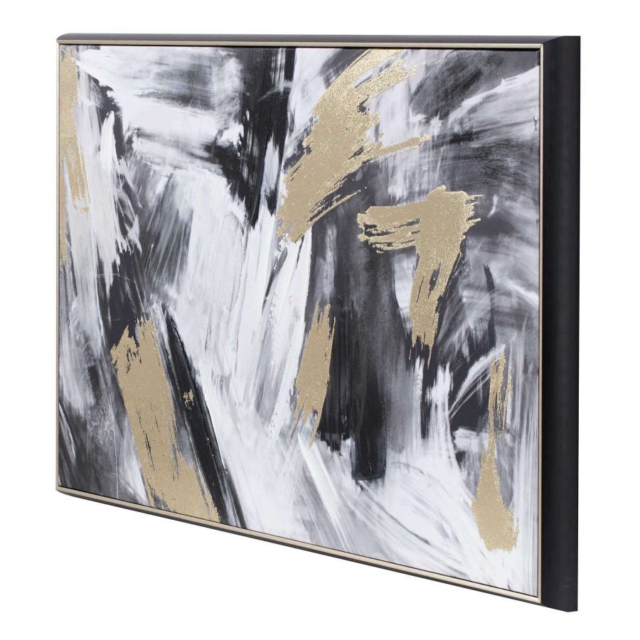 Wall Art * | 48X32 Framed Embellished Abstract Offering Discounts