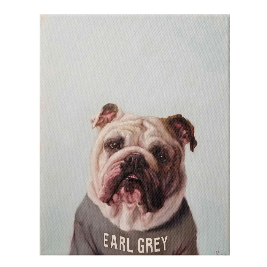 Wall Art * | Earl Grey Dog Canvas Wall Art, 12 16 Top Sell