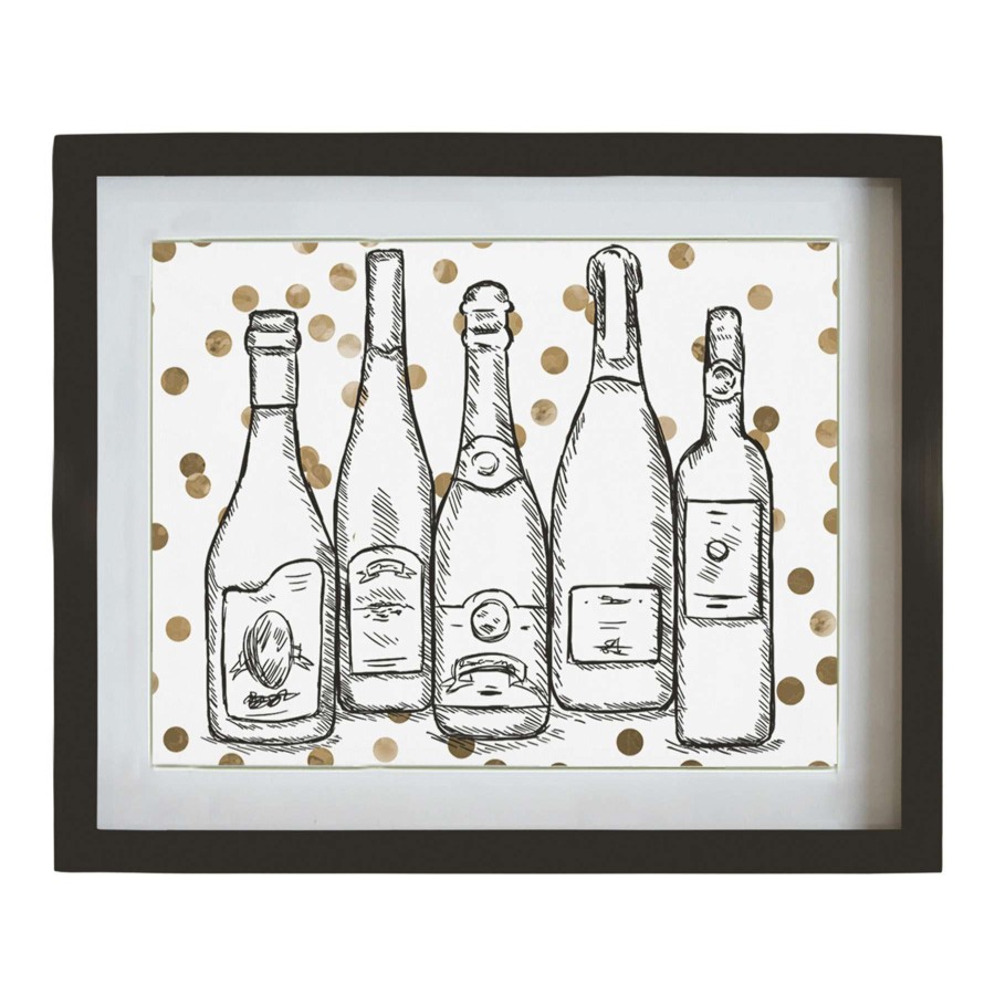 Wall Art * | 14X11 Wine Bottles Wall Art Original Model