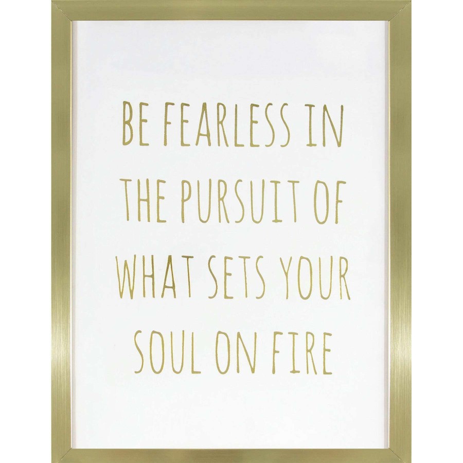 Wall Art * | 12X16 Be Fearless Art Framed/Glass Cheaper