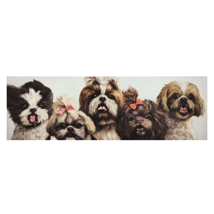 Wall Art * | 36X12 Dogs Canvas Wall Art At Low Price