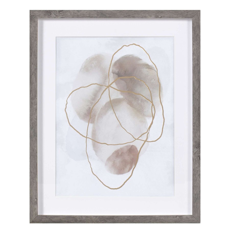 Wall Art * | Glass Framed Neutral Circles Wall Art, 17 20 Discount Store