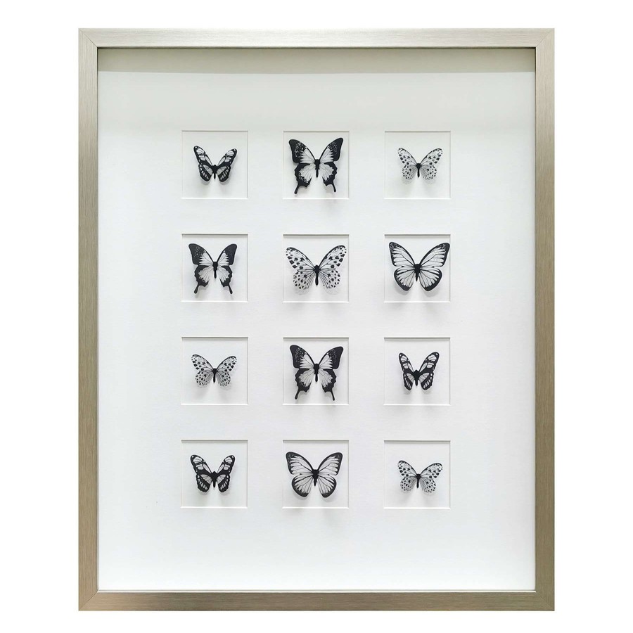 Wall Art * | Laila Ali 20X24 Framed Butterfies Print Under Glass Clearance