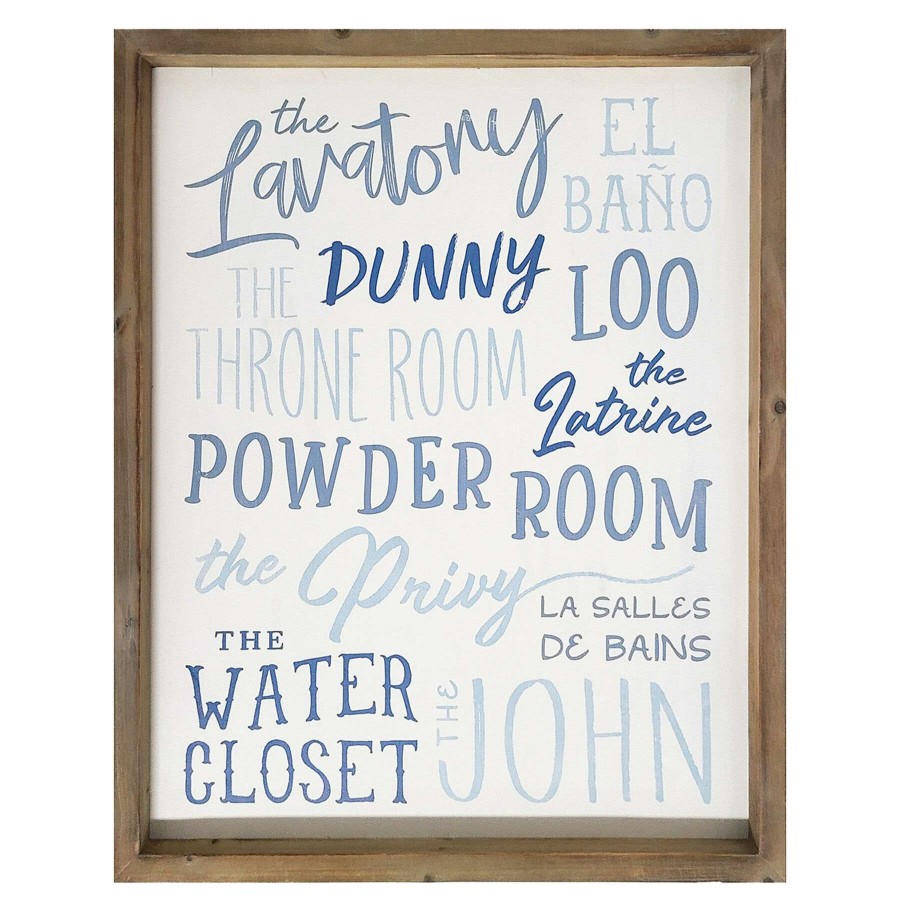 Wall Art * | 16X20 Lavatory Powder Room Water Closet Framed Wall Art Limited Edition