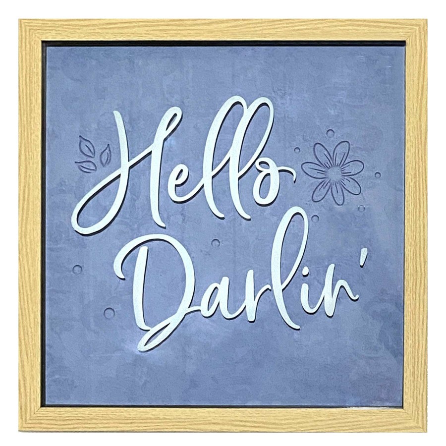 Wall Art * | Hello Darlin' Framed Wall Art, 13 Special Design