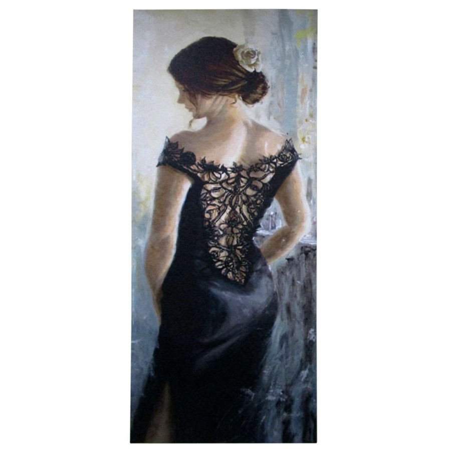 Wall Art * | 12X36 Lace Dress Canvas Art Special Design