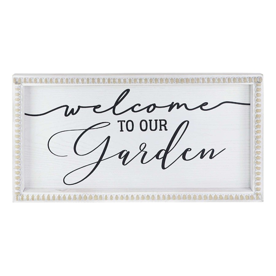 Wall Art * | Welcome To Our Garden Wall Sign, 23.5 12 Discount Store