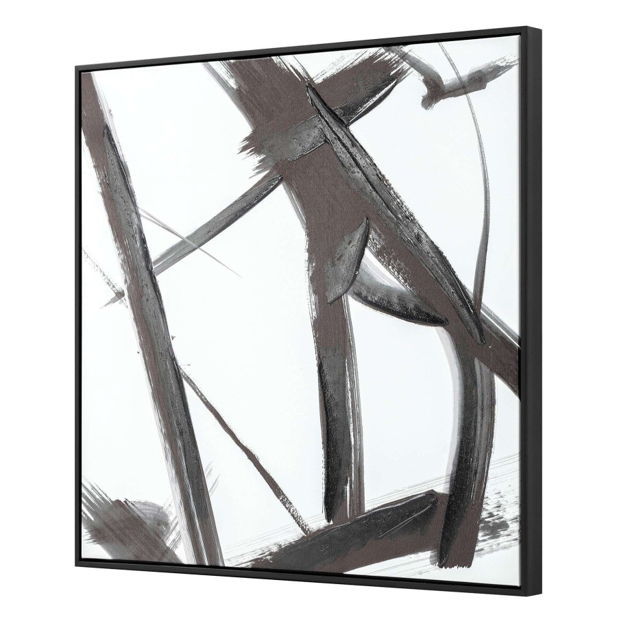 Wall Art * | Black Swish 1 Canvas Wall Art, 24 24 Best Sale