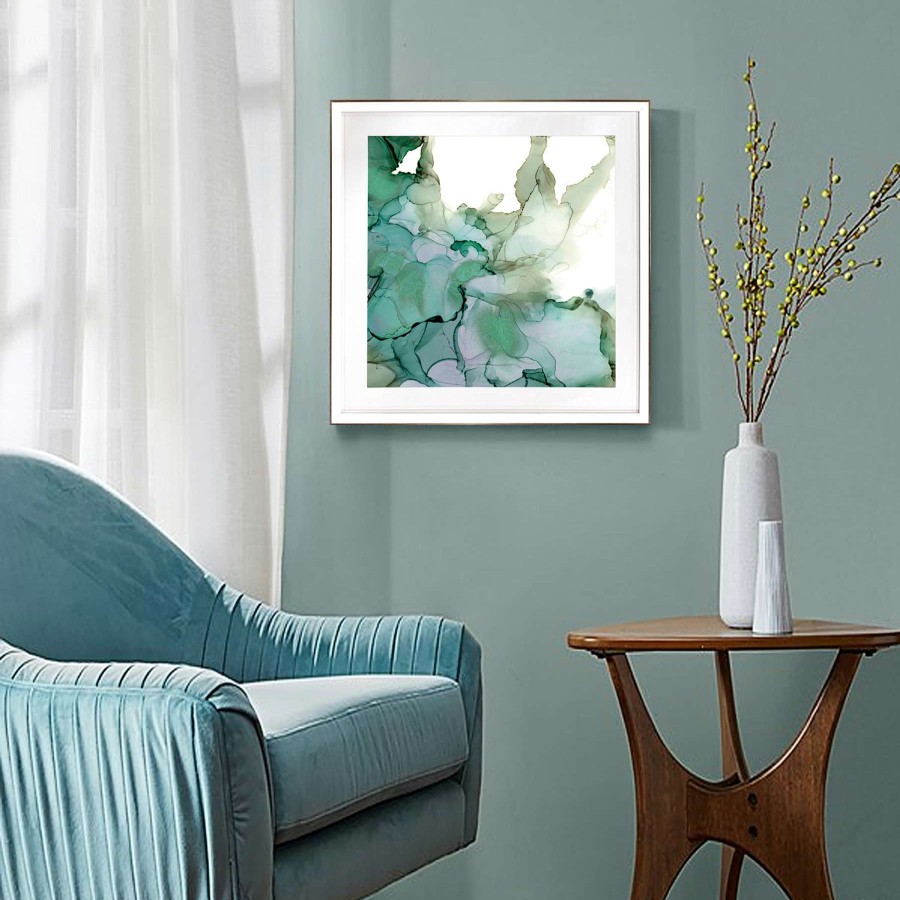 Wall Art * | Laila Ali Glass Framed Emerald Abstract Wall Art, 26 Latest Fashion