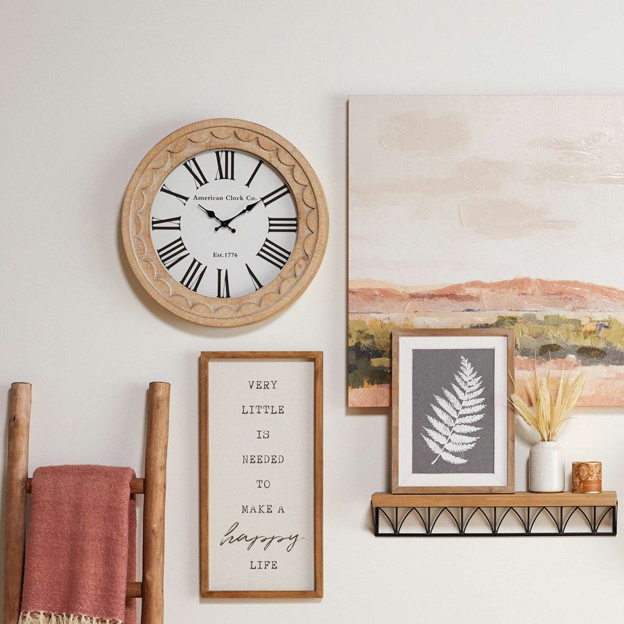 Clocks * | Natural Look Wall Clock, 20 Special Design