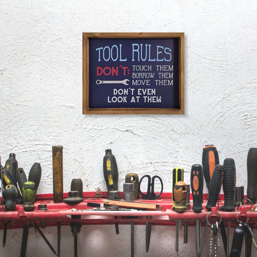 Wall Art * | 11X14 Tool Rules Excellent Quality