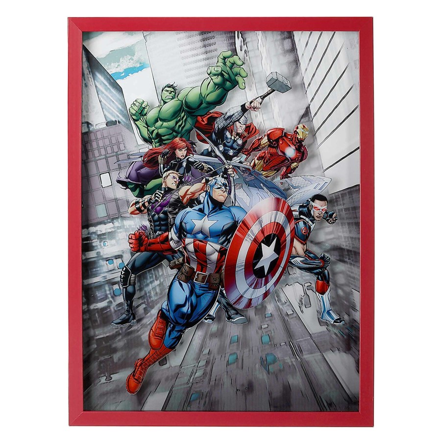 Wall Art * | 15X20 Framed Avengers Print Under Glass Wall Art Excellent Quality