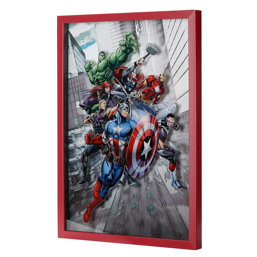 Wall Art * | 15X20 Framed Avengers Print Under Glass Wall Art Excellent Quality