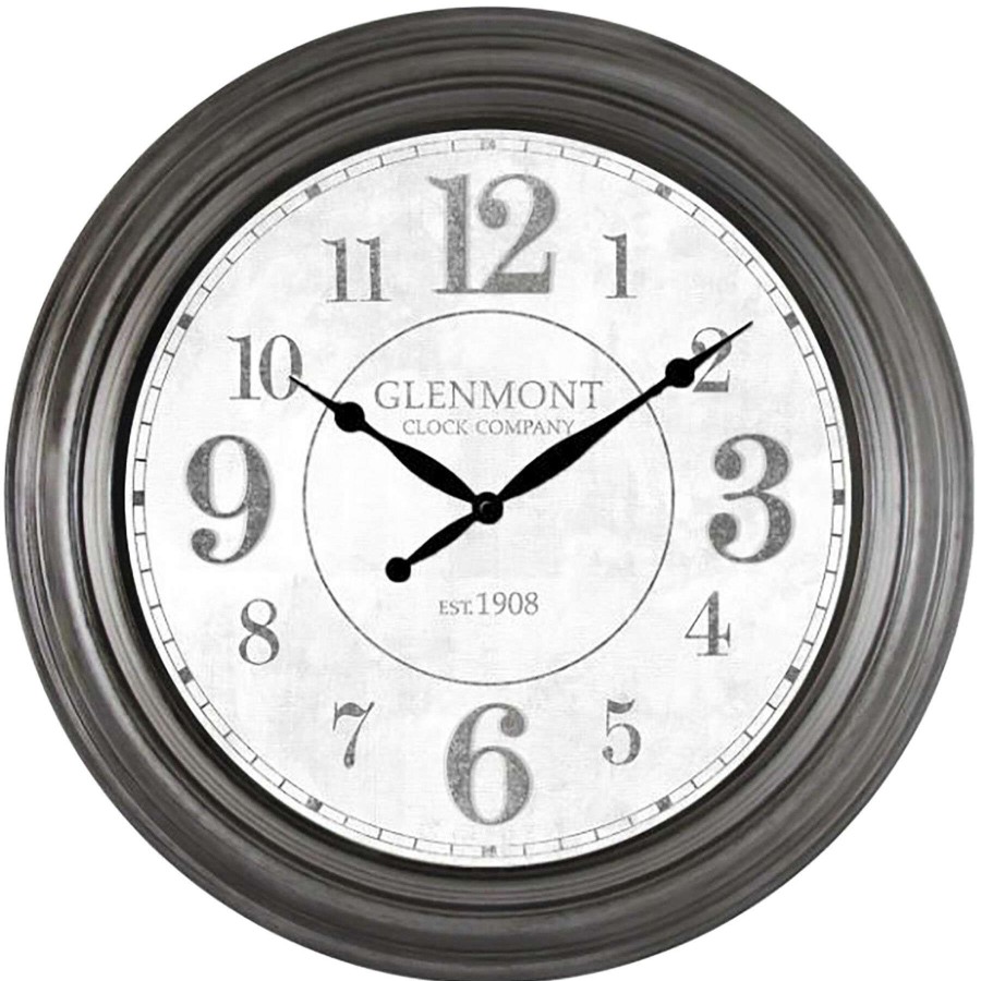 Clocks * | Ac 12In Slv Modern Wht Face Brilliant Design