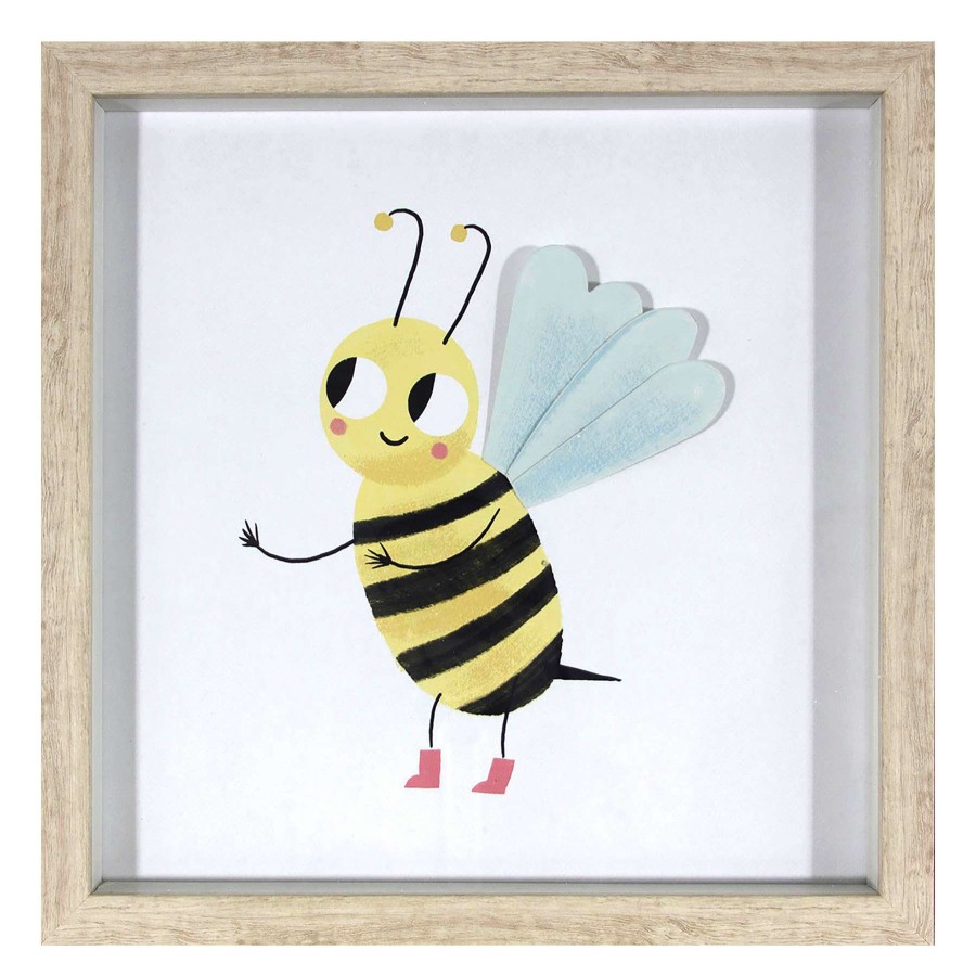 Wall Art * | 12X12 Bee Print Under Glass Hot Sell