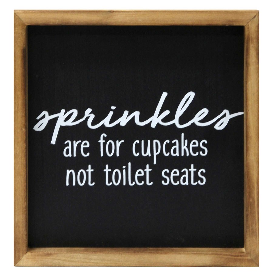 Wall Art * | 10X10 Sprinkles Are For Cupcakes Not Toilet Seats Framed Wall Art Nice Style