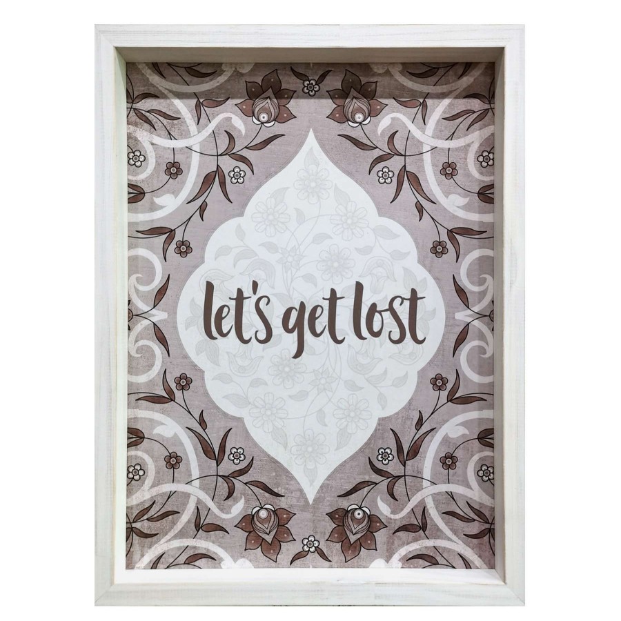 Wall Art * | Lets Get Lost Framed Wall Art, 12 16 Discount Store