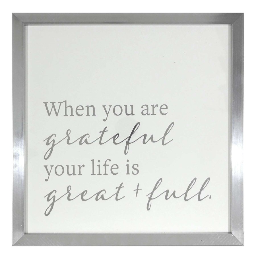 Wall Art * | 14X14 Framed Grateful Wall Art Shoping Model