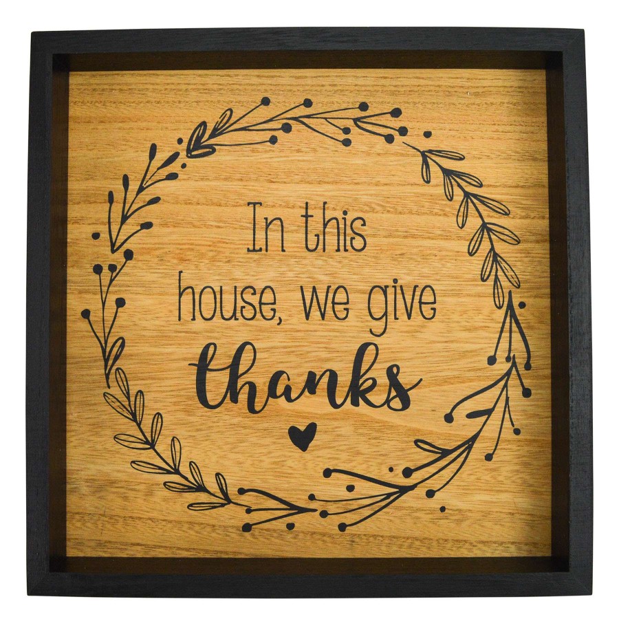 Wall Art * | 12X12 Plaq Give Thanks Limited Edition