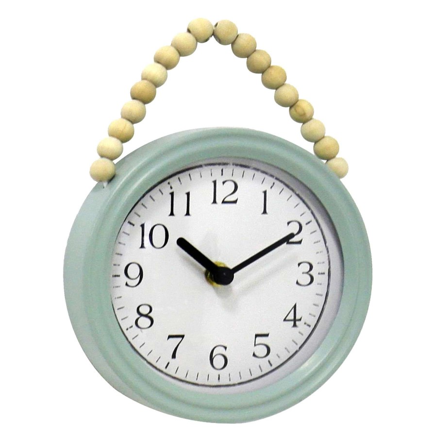 Clocks * | Beaded Teal Wall Clock, 7 9 High Quality